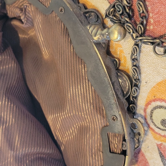 Art Deco Style evening bag,Small purse,Metal chain handle.EUC - Picture 11 of 11